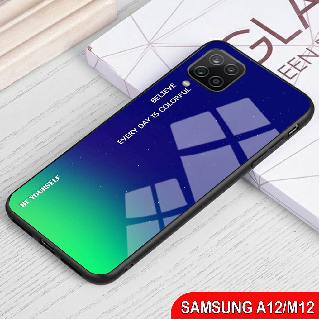 [A27] Softcase Glass Kaca SAMSUNG A12/M12 - Casing Handphone SAMSUNG A12/M12/ Case Hp SAMSUNG A12/M1