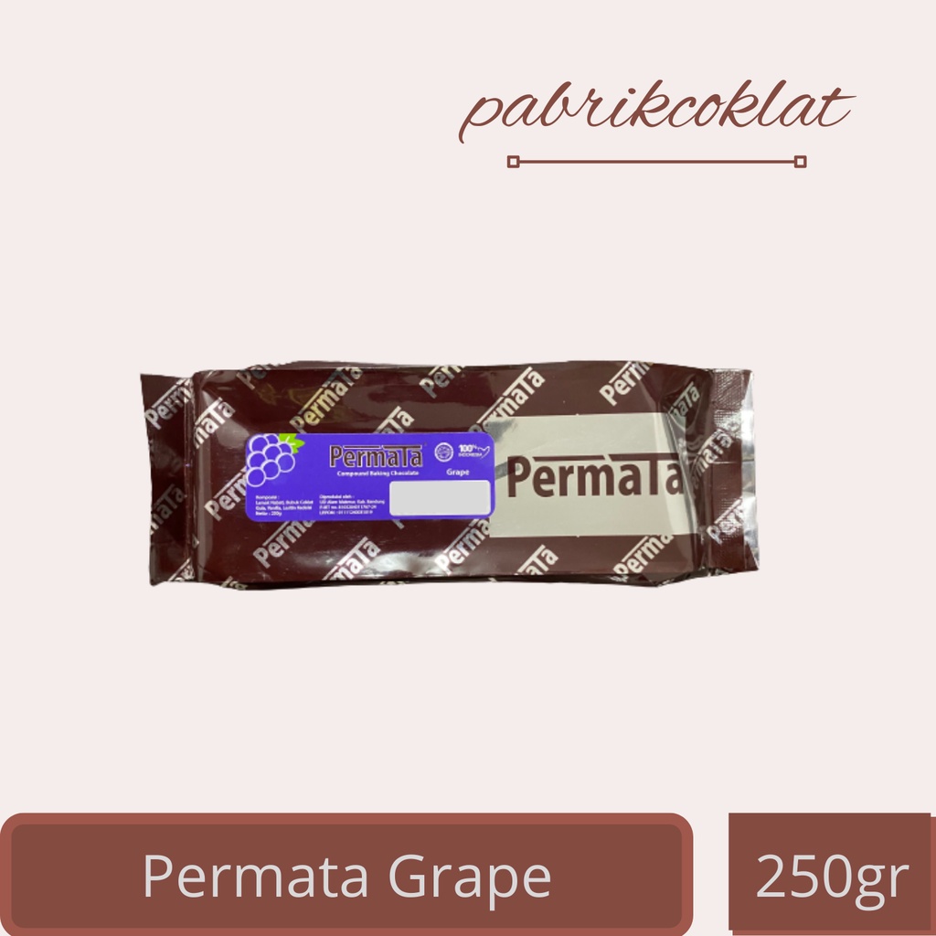 

Permata Coklat Blok Ungu Rasa Anggur 250gr - Grape Chocolate Compound 250gram