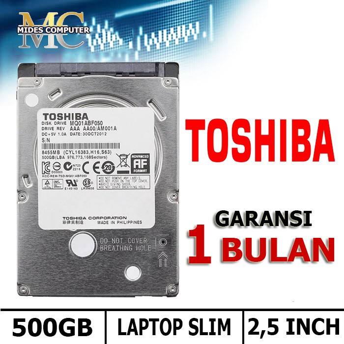 Hardisk  HDD Hard disk Internal Laptop 2.5&quot; 500GB Sata Slim