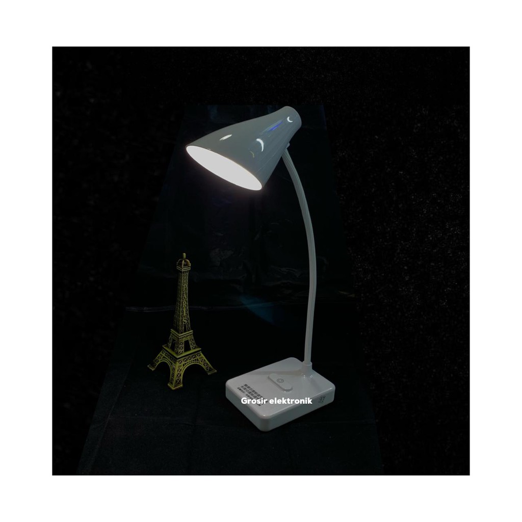 Lampu Meja Belajar Desk Lamp LED Warm White Kuning Putih Dekorasi Ruang Ruangan Kantor 3 in 1 1904