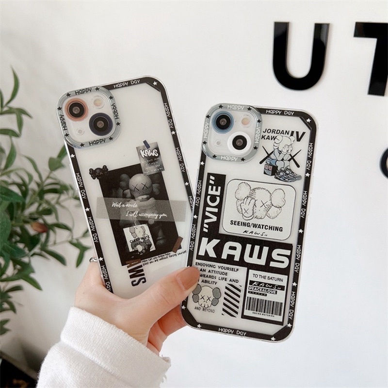 Softcase Clear Lens Motif Vice Kaws For Oppo Realme Vivo Xiaomi Samsung Infinix