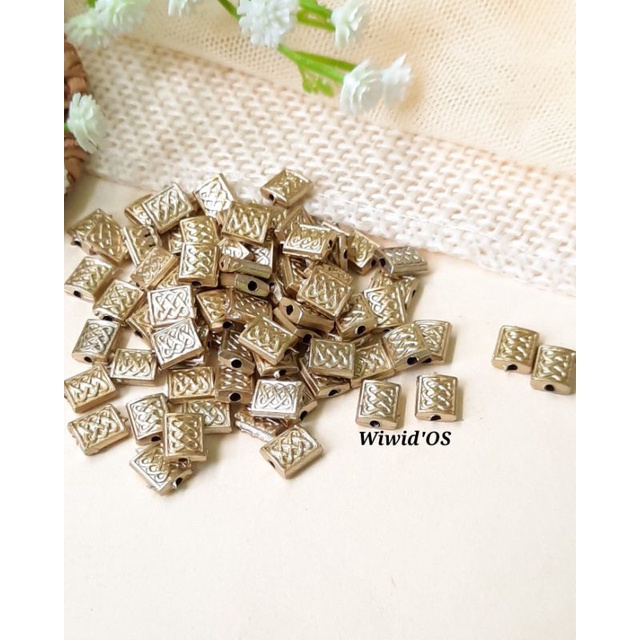 (10 gram) PAREL SEGI EMPAT EMAS 10 MM