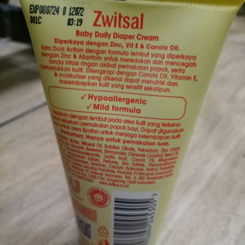 Zwitsal baby diaper rash cream 50gr