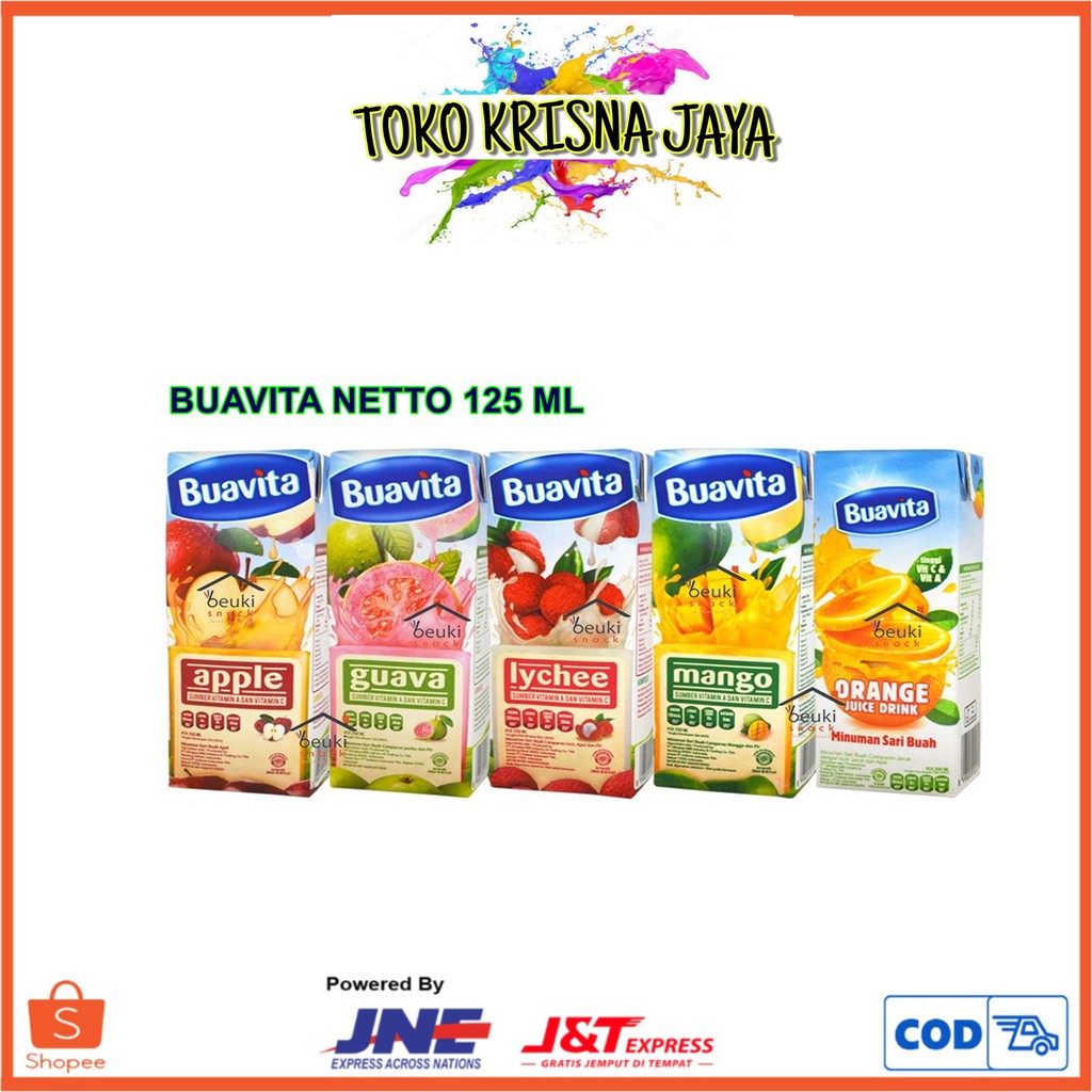 

BUAVITA MINUMAN JUS INSTANT RASA ORANGE | JAMBU KEMASAN 125 ML