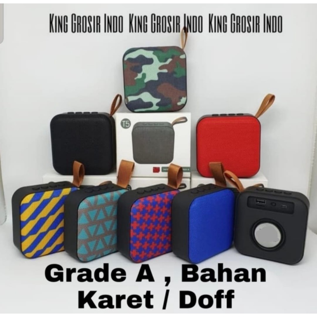 Speaker Bluetooth T5 Portable Wireless Speaker T5 Mini T 5 Bahan Doff / Karet