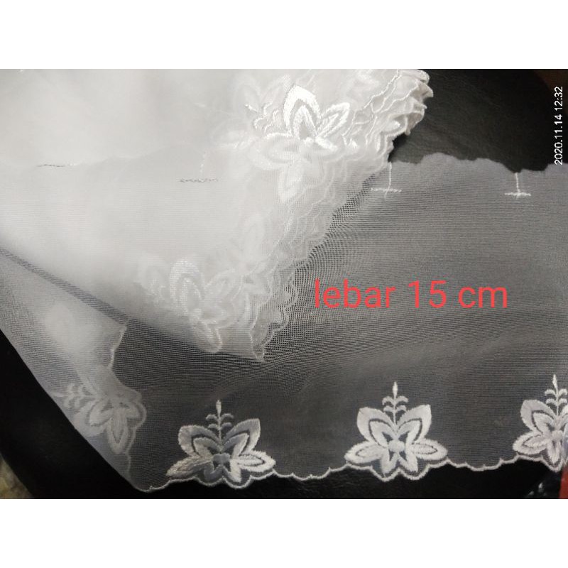 Renda tille kembang renda brukat renda kain renda lebar renda putih renda pengantin renda baju