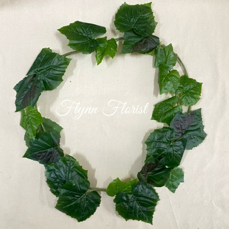 Daun Rambat Anggur Premium (satuan) Daun Artificial / Daun Dekorasi / Daun Plastik / Daun Pernikahan