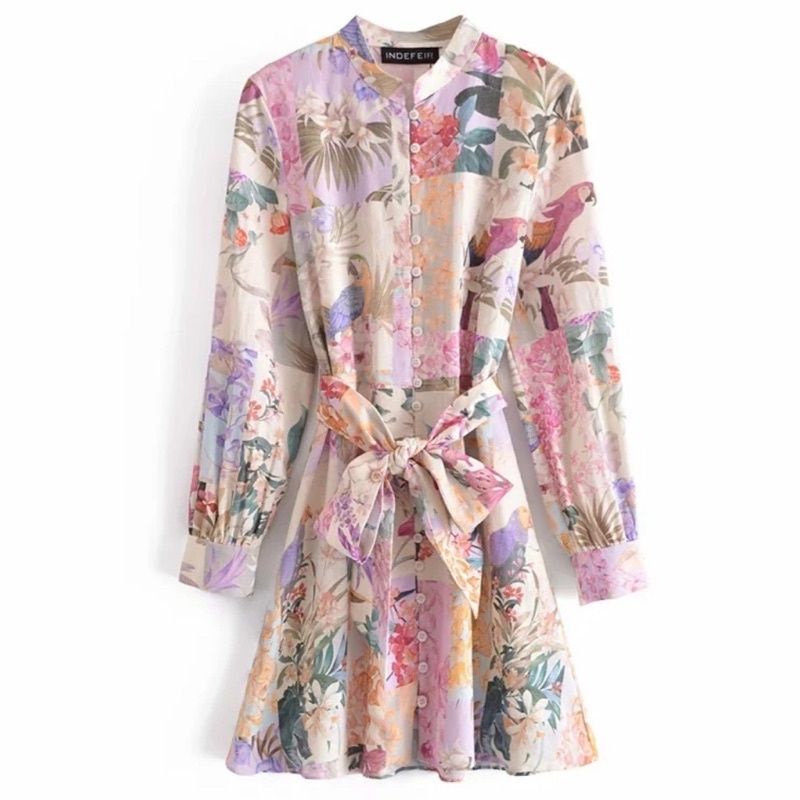 MDLV 4980 FLOYD TUNIK DRESS KOREA TERBARU DRESS CANTIK DRESS WANITA DRESS FLOWER FASHION IMPORT