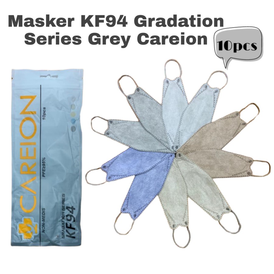 MASKER KF94 SERIES GRADATION 4PLY ISI 10 PCS NEW EARLOOP FACE MASK