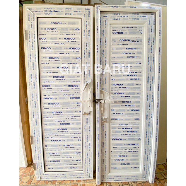 Pintu Kamar Mandi UPVC Lengkap Putih Conch