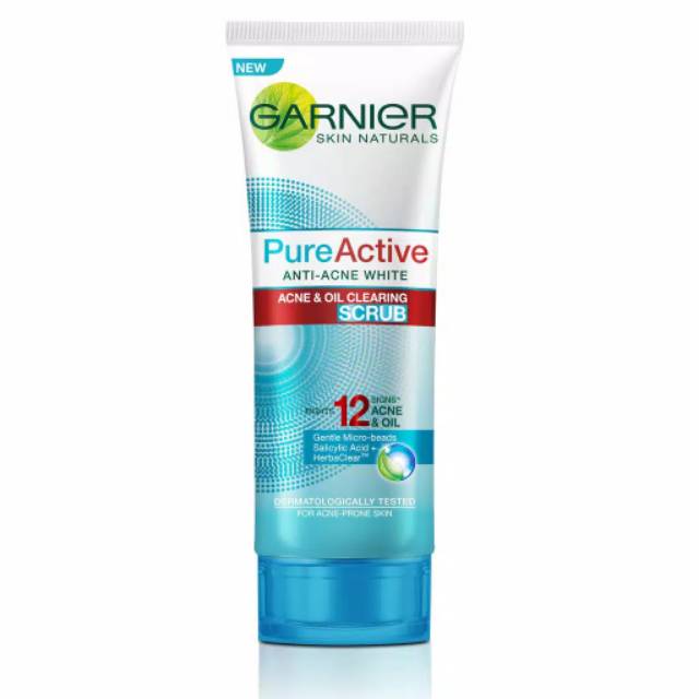 Garnier Pure Active Anti Acne White Facial Foam/Scrub 100 Ml