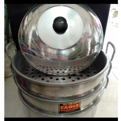 Langseng klakat 3 susun aluminium 34cm / 36cm eagle / jawa pengukus kukusan