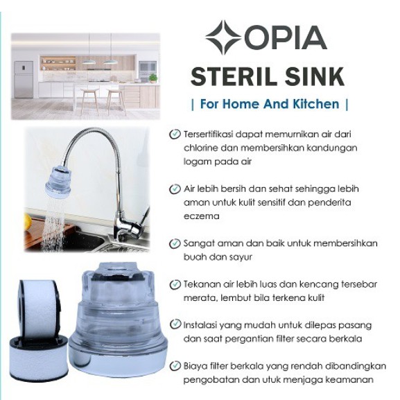 Opia Kitchen Sink Filter Head Set