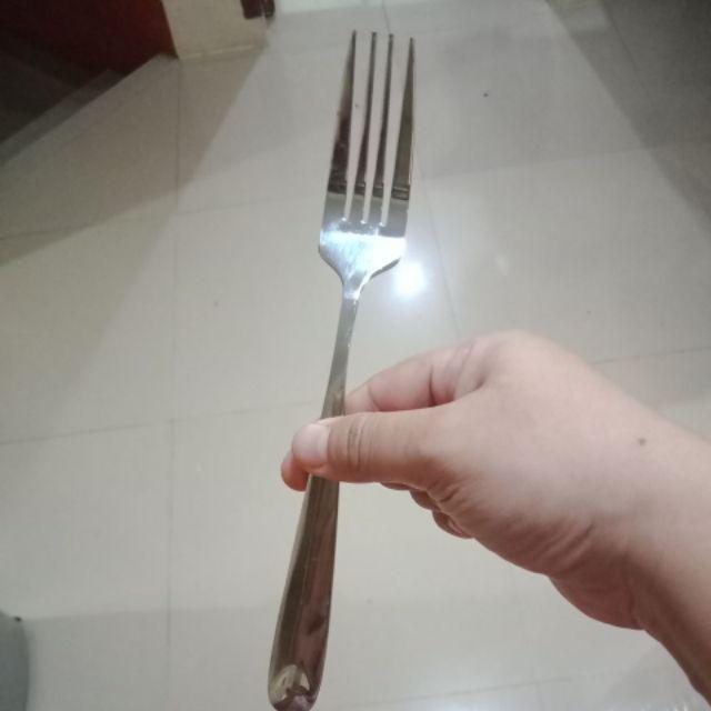 Garpu Makan Besar Tebal 20cm Fork Hotel Restoran Stainless Steel Elegan F01