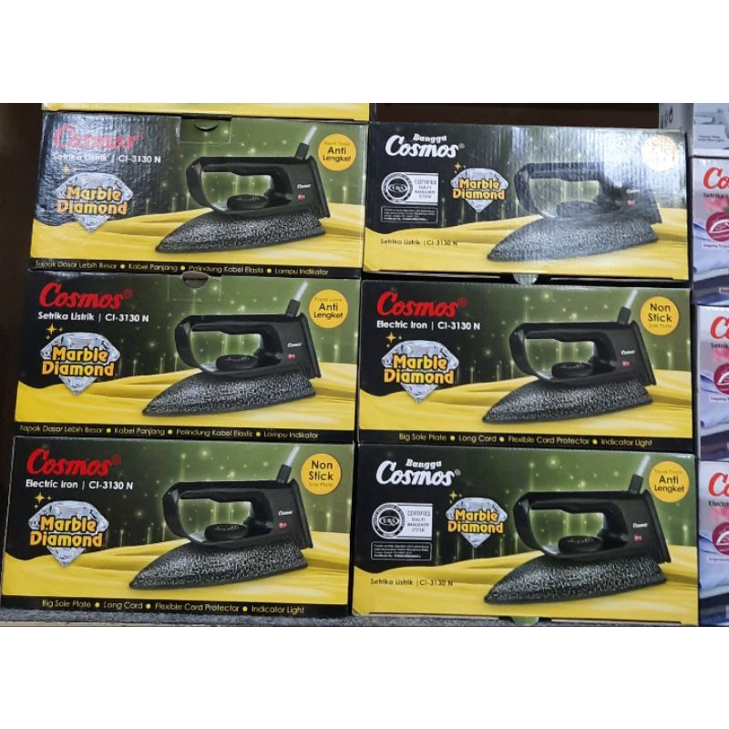 Cosmos CI-3130 N Setrika Marbel Diamond Non Stick Soleplate CI-3130 N