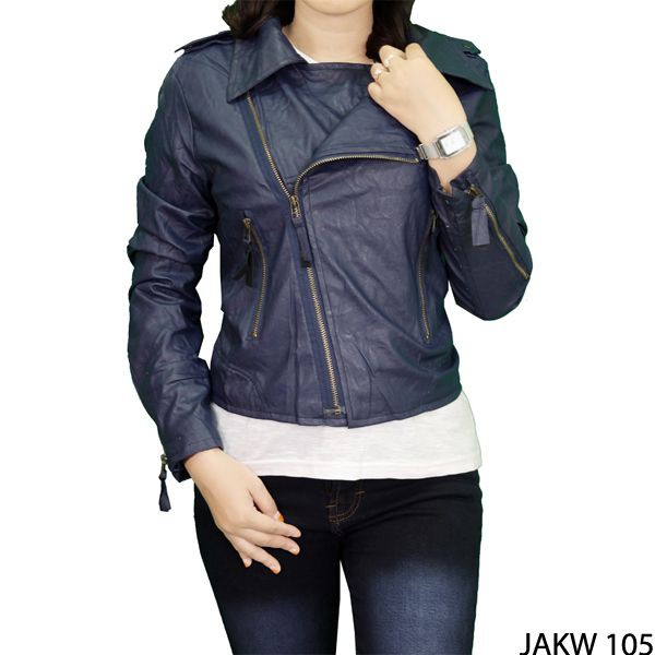 Jaket Wanita Trendy Fabric Dongker – JAKW 105