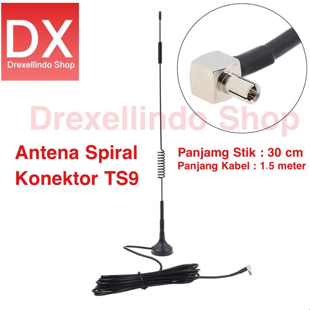 TS9 Antenna Spiral 7dBi 4G LTE 3G WCDMA GSM 3G 2.4G Kabel 1.5 meter