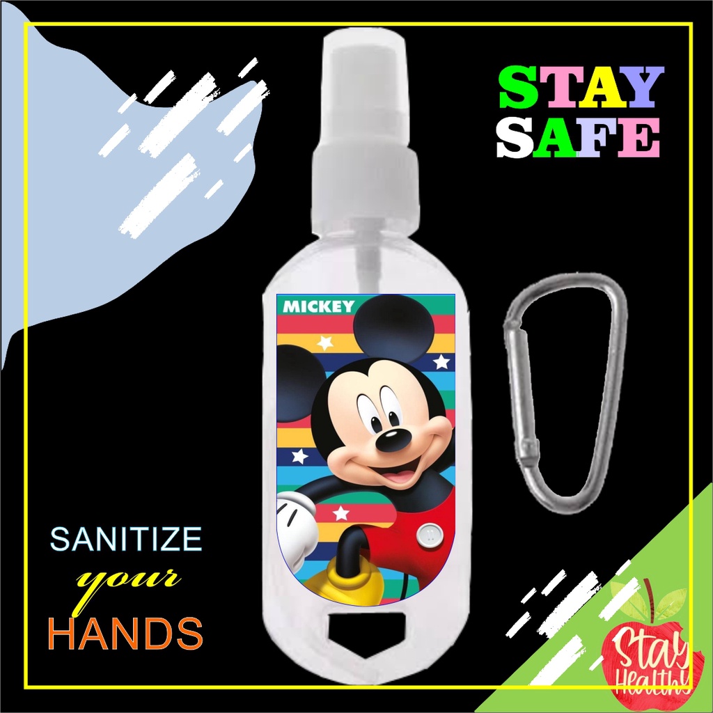 Handsanitizer Gantung Spray + Isi + Gantungan Karakter Lucu