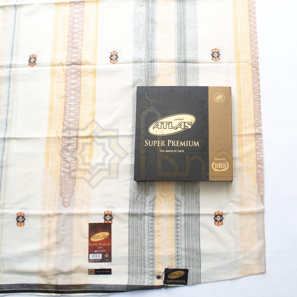 Sarung Atlas Super Premium 945 SKL Putih Kuning