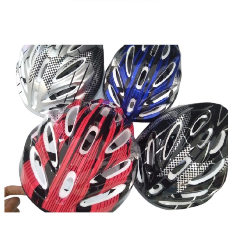 Helm Sepeda Gowes MTB Minion Dewasa Cycling Unisex Helmet Pelindung Kepala untuk Pria / Wanita 026-1 merah biru hitam abu abu grey