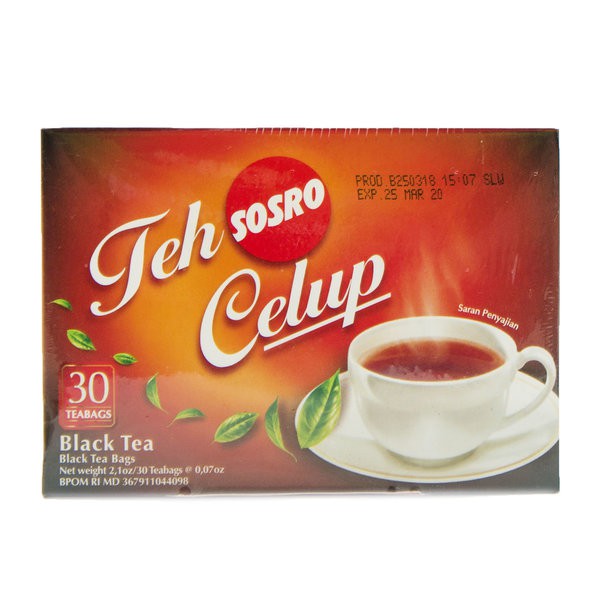 

SOSRO Black Tea 60gr - Teh Hitam Celup Kantong 30 x 2gr