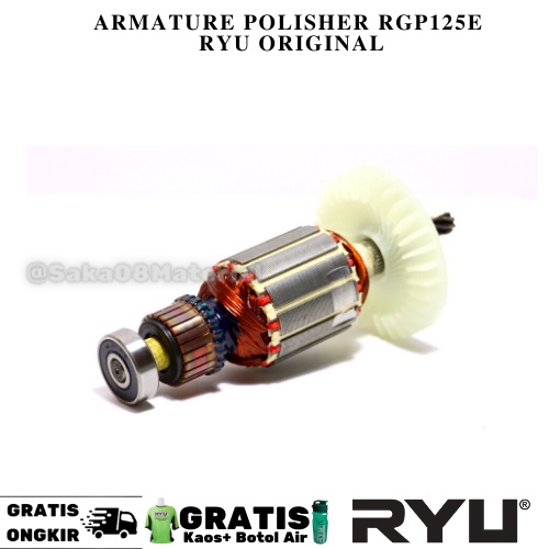 Ryu Armature Mesin Polisher Tipe RGP125E Original Terbaru Angker Stater Mesin Poles Armature Hasston