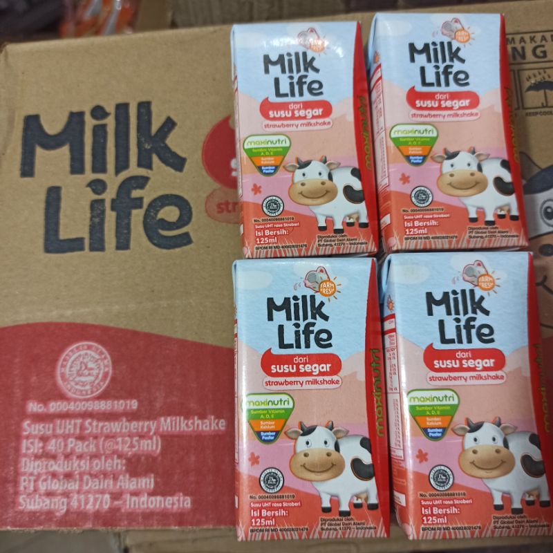 

Susu Uht Milk Life Maxi Nutri Stroberi Strawberry 115 Ml
