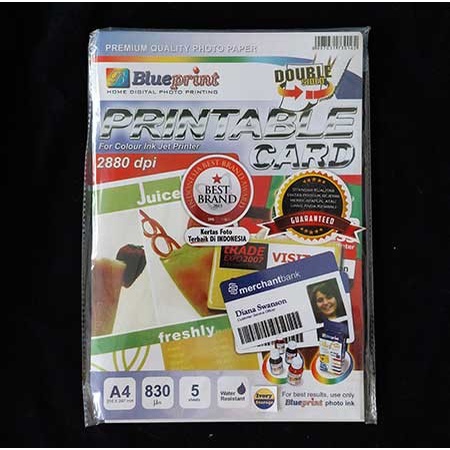 

READY BLUEPRINT PRINTABLE CARD WHITE A4 ISI 5 - WHITE PRINTABLE NAME TAG TERLARIS