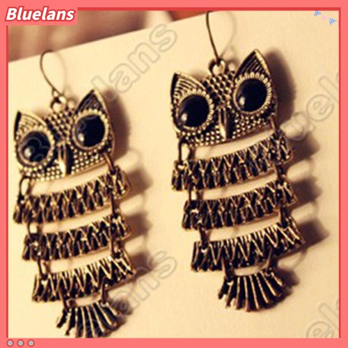 Anting Kait Menjuntai Bentuk Hewan Burung Hantu Gaya Vintage Retro Untuk Wanita