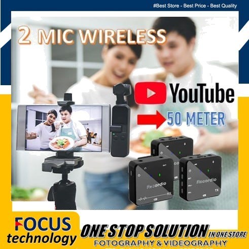 Microphone Mic Wireless Vlog Youtuber Zoom for Smartphone Dslr Pc Laptop