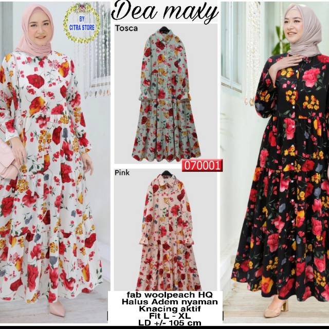 DEA MAXY - DRESS WANITA WOOLPEACH