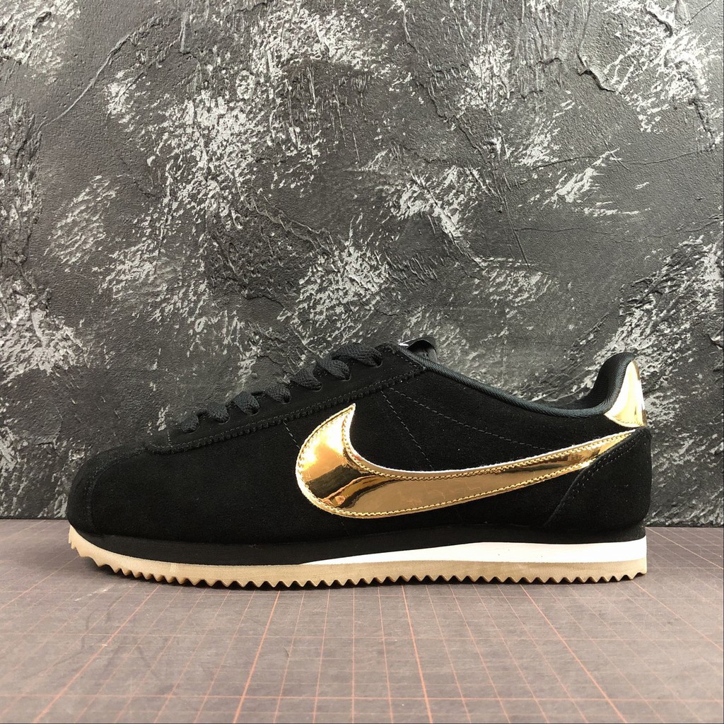 cortez nike black gold