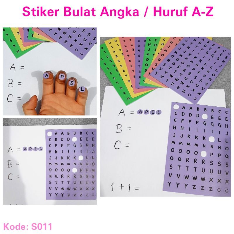 

Stiker Bulat Angka / Huruf A-Z