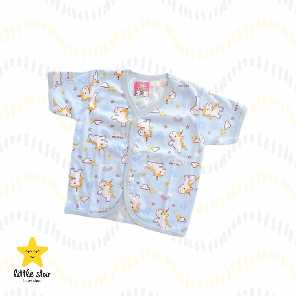 Y Lin 3 PCS Kaos Atasan Anak Bayi Berkancing | Lengan Panjang Pendek Kutungan Tanpa Lengan Cewek Cowok