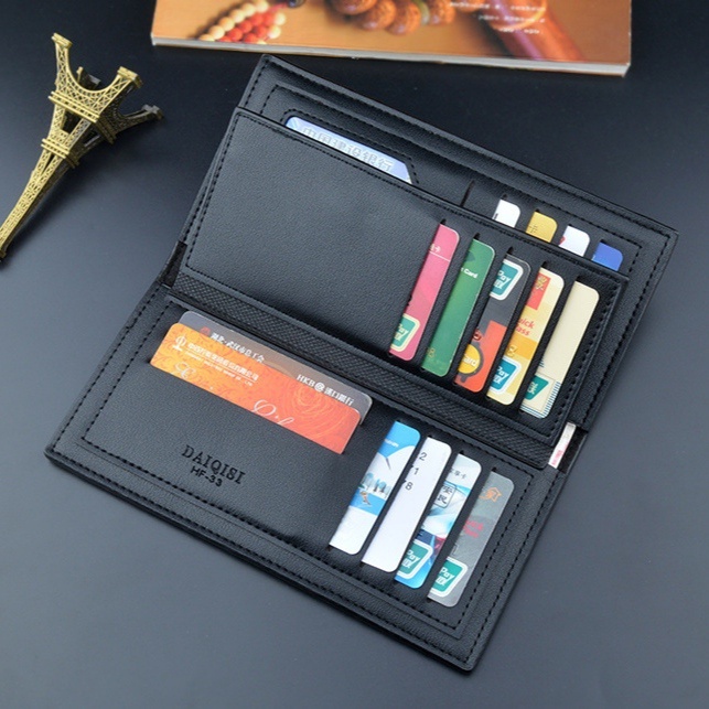 DOMPET LIPAT PRIA PANJANG PREMIUM KULIT HITAM GONZAGA ORIGINAL WA578B5 IMPORT  KEKINIAN KARTU COWOK MURAH BRANDED DISTRO LAKI KEREN REMAJA DEWASA SIMPLE