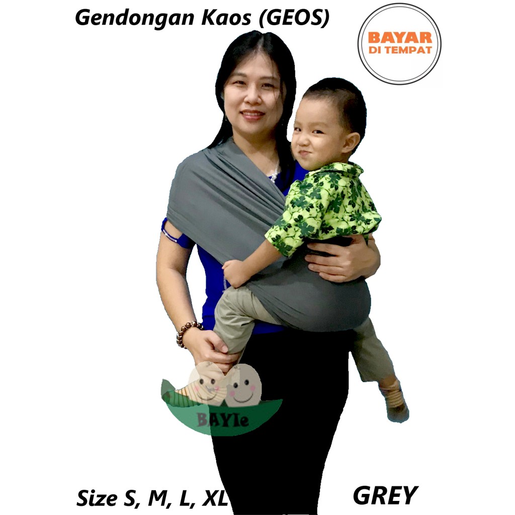 BAYIE - Baby JOSE Premium Gendongan Bayi Kaos/GEOS/Selendang Bayi GREY