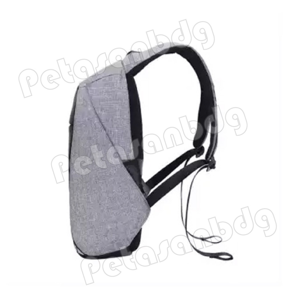 PTS -Tas Ransel Laptop Backpack Tas Ransel Anti Maling With USB Charger Up to 15 inch 13011 Dark Gray