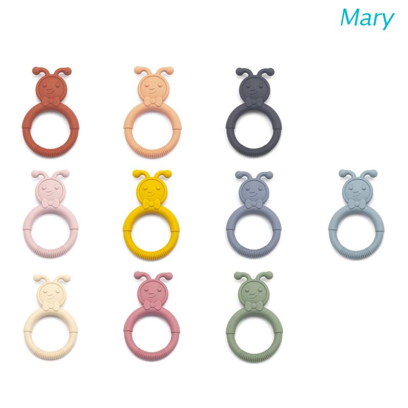 Mary Mainan Teether Silikon Motif Kartun Untuk Bayi 0-6 Bulan / 6-12 Bulan