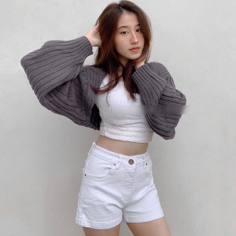 LIAM BALERO RAJUT OVERSIZE CROP CARDIGAN TEBAL OUTERWEAR KNIT PREMIUM