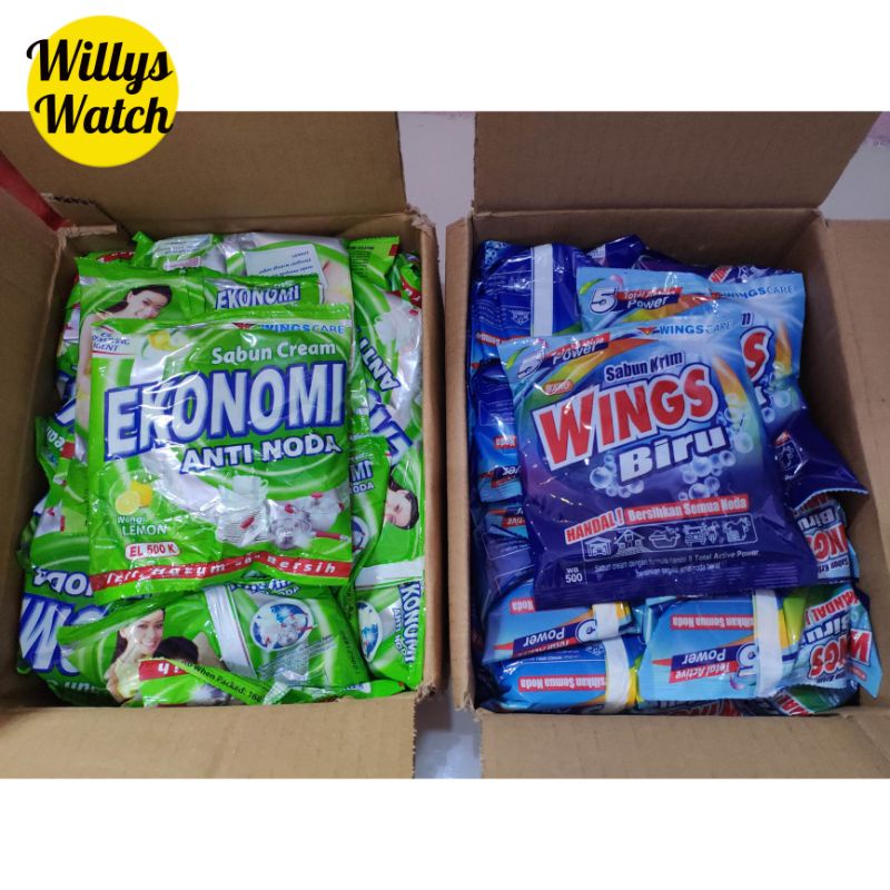 Sabun Krim Wings Biru Sabun Cream Ekonomi Anti Noda 168gr Sabun Colek (ECER)