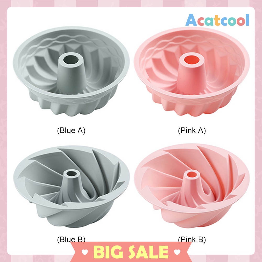 Silicone Cake Molds 6 inch Round Spiral Savoirin Pan DIY Baking Tray Tools