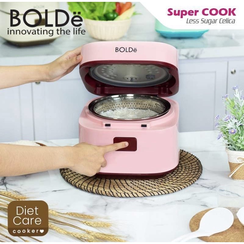 BOLDe SUPER COOK LESS SUGAR CELICA 1,2 LITER - MAGIC COM DIGITAL - RICE COOKER - Low Carbo Diet