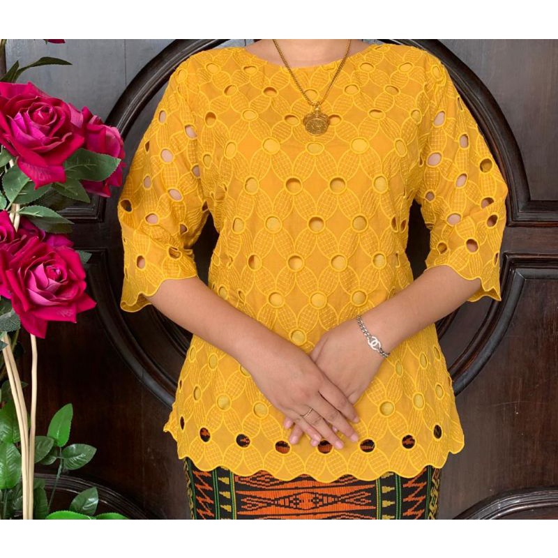 blus katun bolong import bagus bs cod