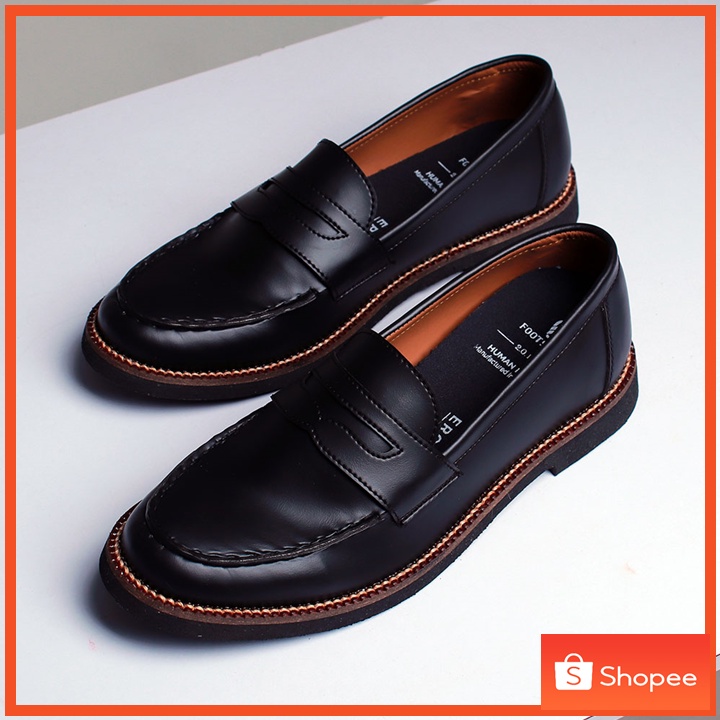 Sepatu Loafers Pria Casual Formal Kulit Original Loafer Slip On Pira Cowok Kasual Kerja Kuliah Kantor - Wirken Loafer