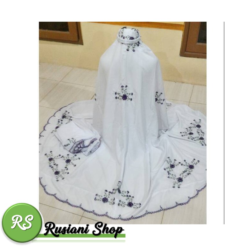 Mukena Bordir Mukena putusan bordir/mukena potongan bordir/mukena polino bordir Nyaman