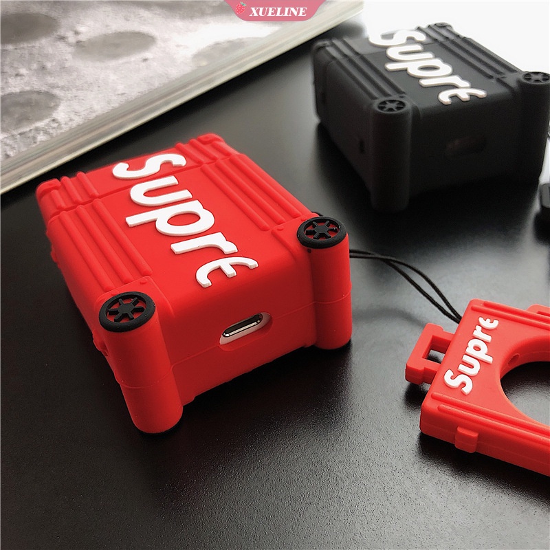 Casing soft Case Silikon Motif Kartun Supreme Untuk AirPods 1 / 2 / 3 Pro