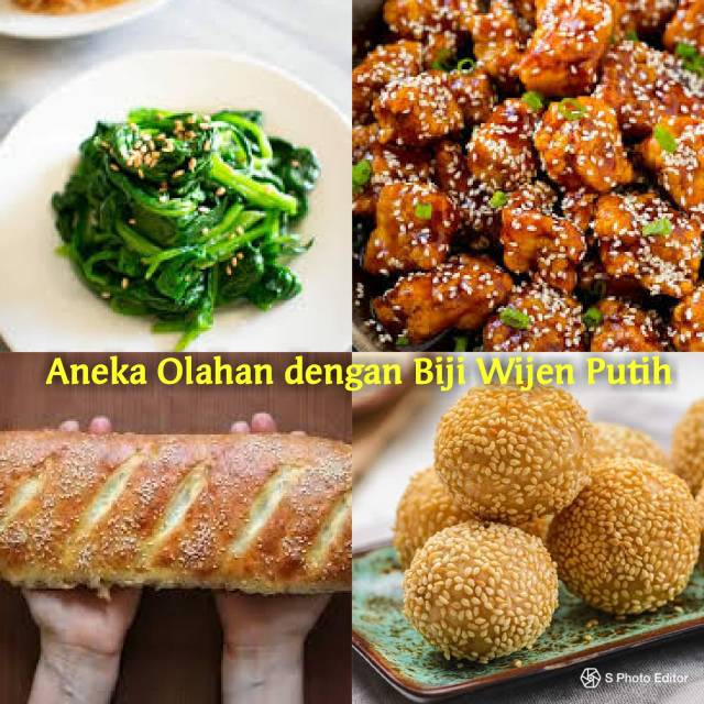 Biji wijen putih wijen hitam 50gr 100gr sesame seed organic white black sesame halal bahan sushi taburan kimbap gimbap kimchi