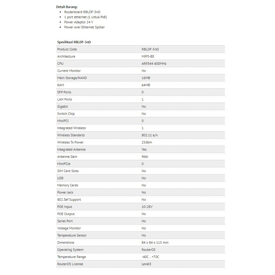 MikroTik LDF 5 RBLDF-5nD