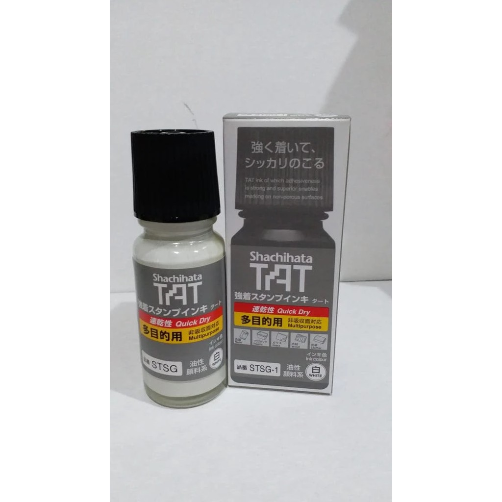 

Tinta Permanen Quick Dry Stempel Shachihata STSG-1 Berkualitas 55 ml - Putih