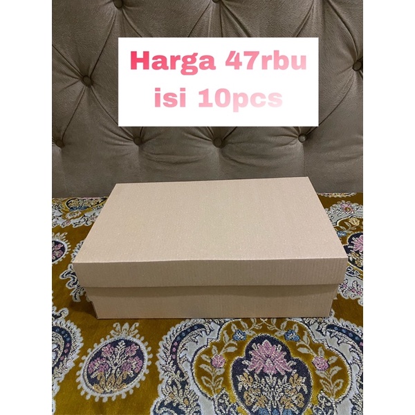Inerboox-dus-box-kotak sepatu POLOSAN coklat termurah isi 10pcs